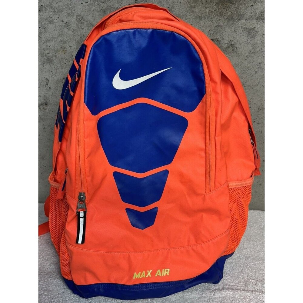🔥🚨Nike Max Air Orange/Neon Volt Yellow/Blue Backpack RARE! EUC